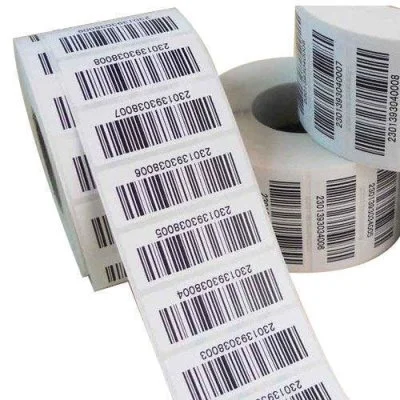 Etiqueta adesiva para código de barras
